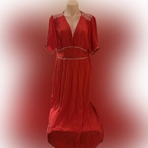 J Crew Elegant Red Midi  Dress